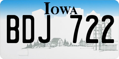 IA license plate BDJ722