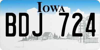 IA license plate BDJ724