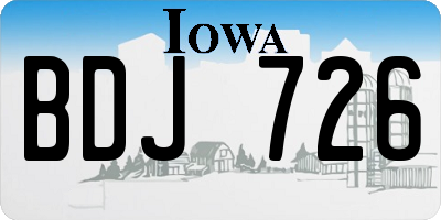 IA license plate BDJ726