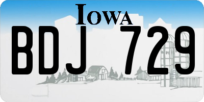 IA license plate BDJ729