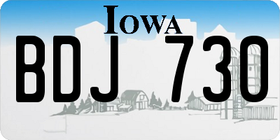 IA license plate BDJ730