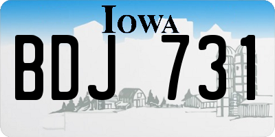 IA license plate BDJ731