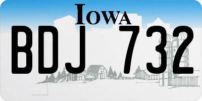 IA license plate BDJ732