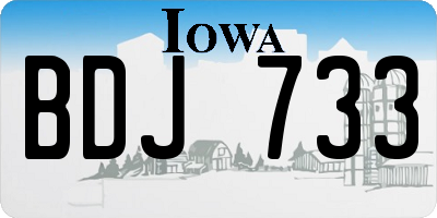 IA license plate BDJ733