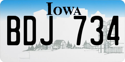 IA license plate BDJ734
