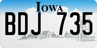 IA license plate BDJ735