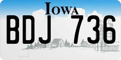 IA license plate BDJ736