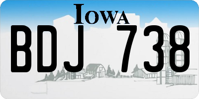 IA license plate BDJ738