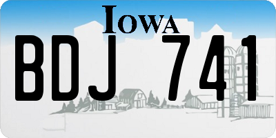 IA license plate BDJ741