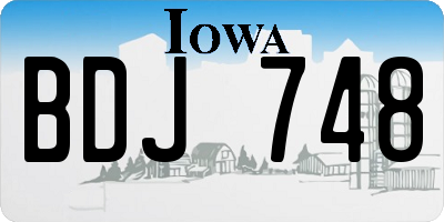 IA license plate BDJ748