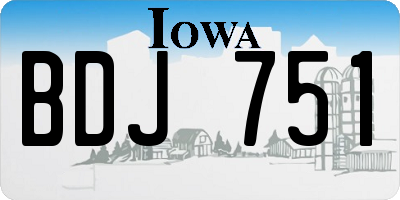 IA license plate BDJ751