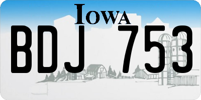 IA license plate BDJ753
