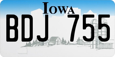 IA license plate BDJ755