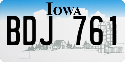 IA license plate BDJ761