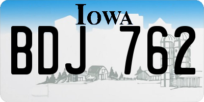 IA license plate BDJ762