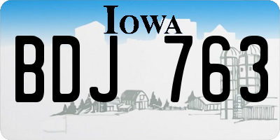IA license plate BDJ763