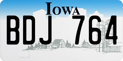 IA license plate BDJ764