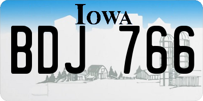 IA license plate BDJ766