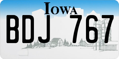 IA license plate BDJ767