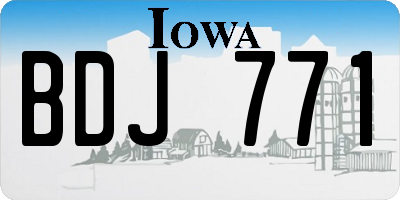 IA license plate BDJ771