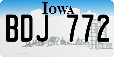 IA license plate BDJ772