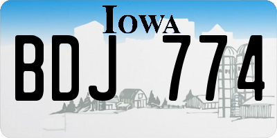 IA license plate BDJ774