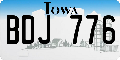 IA license plate BDJ776