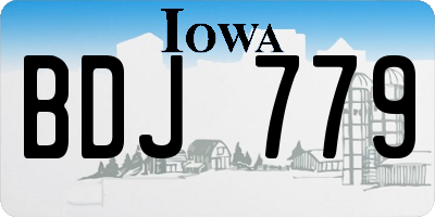IA license plate BDJ779