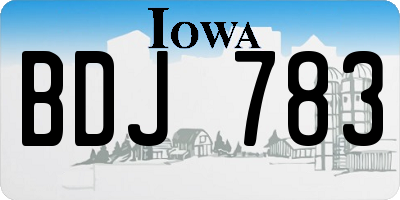 IA license plate BDJ783