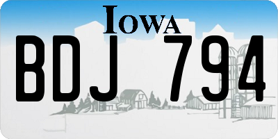 IA license plate BDJ794