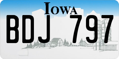 IA license plate BDJ797