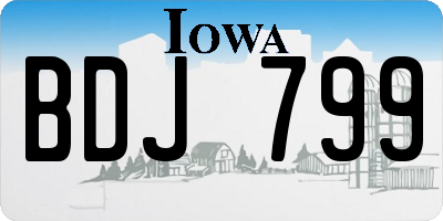 IA license plate BDJ799