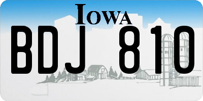 IA license plate BDJ810