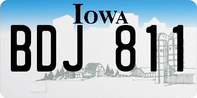 IA license plate BDJ811