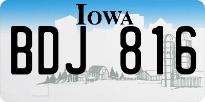 IA license plate BDJ816