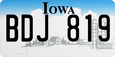 IA license plate BDJ819