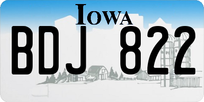 IA license plate BDJ822