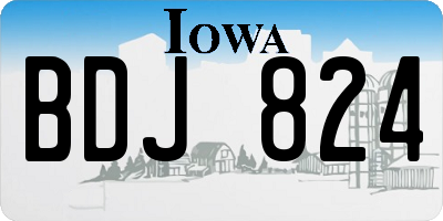 IA license plate BDJ824