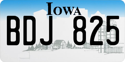 IA license plate BDJ825