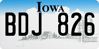 IA license plate BDJ826