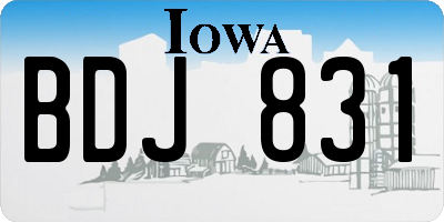 IA license plate BDJ831