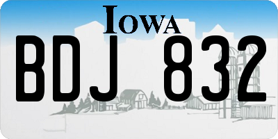 IA license plate BDJ832