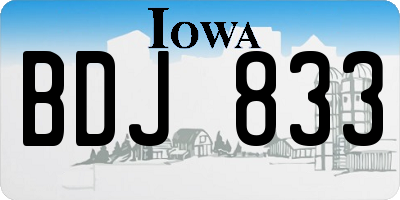 IA license plate BDJ833