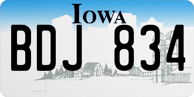 IA license plate BDJ834