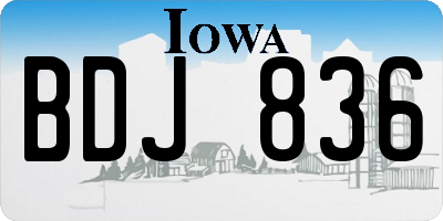 IA license plate BDJ836