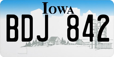 IA license plate BDJ842