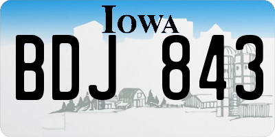 IA license plate BDJ843