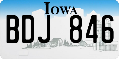 IA license plate BDJ846