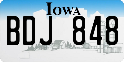 IA license plate BDJ848