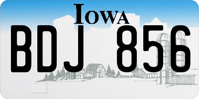 IA license plate BDJ856